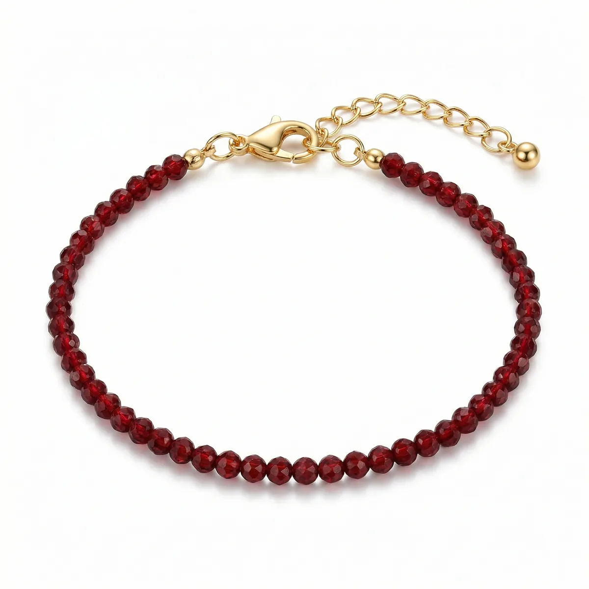 Браслет "Тёмный гранат"