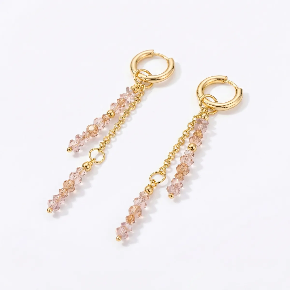 Серьги "Розовый персик"